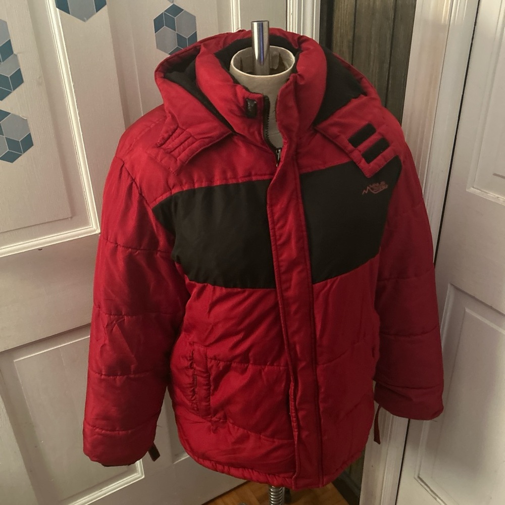 Red and Black Puffer Jacket